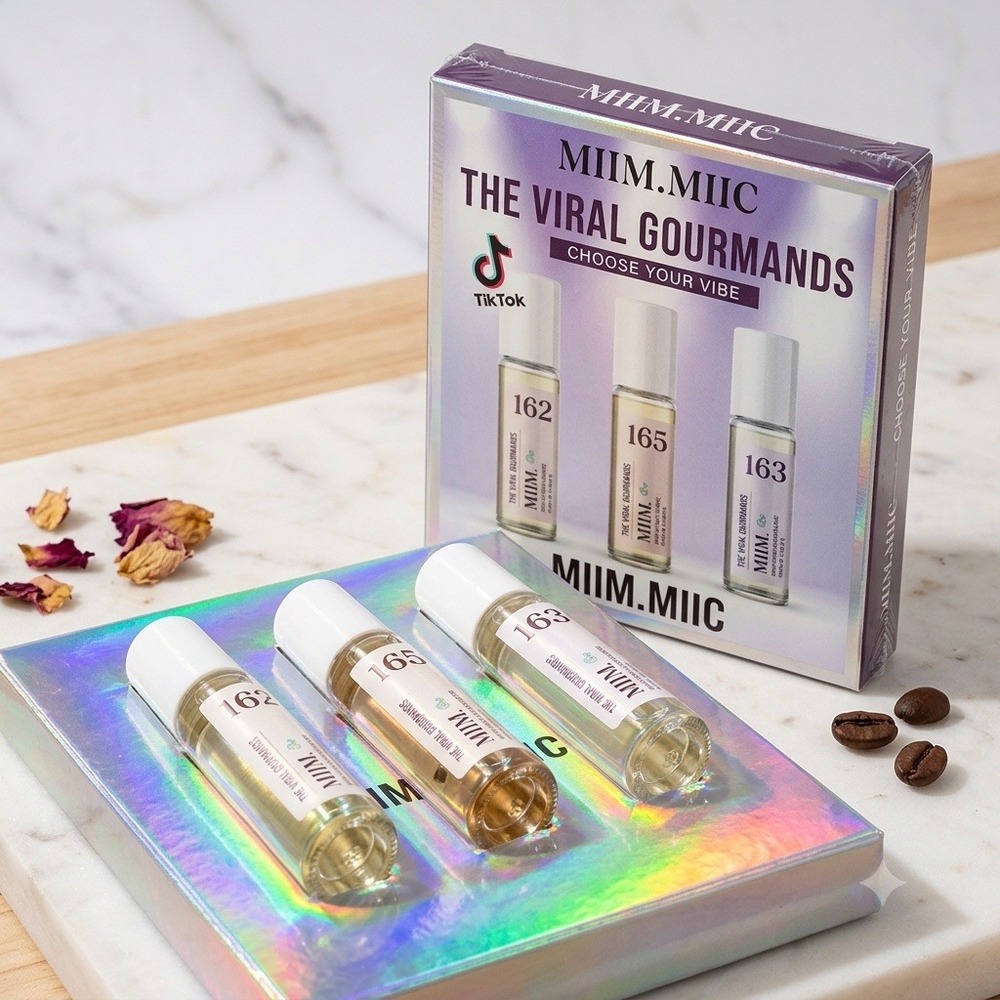 Miim Miic 3 Piece Roll On Perfumes "The Viral Gourmands" NIB